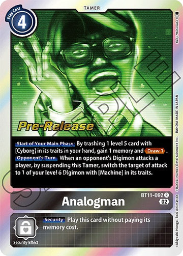 Analogman [BT11-092 R] [Dimensional Phase Pre-Release Cards] Foil