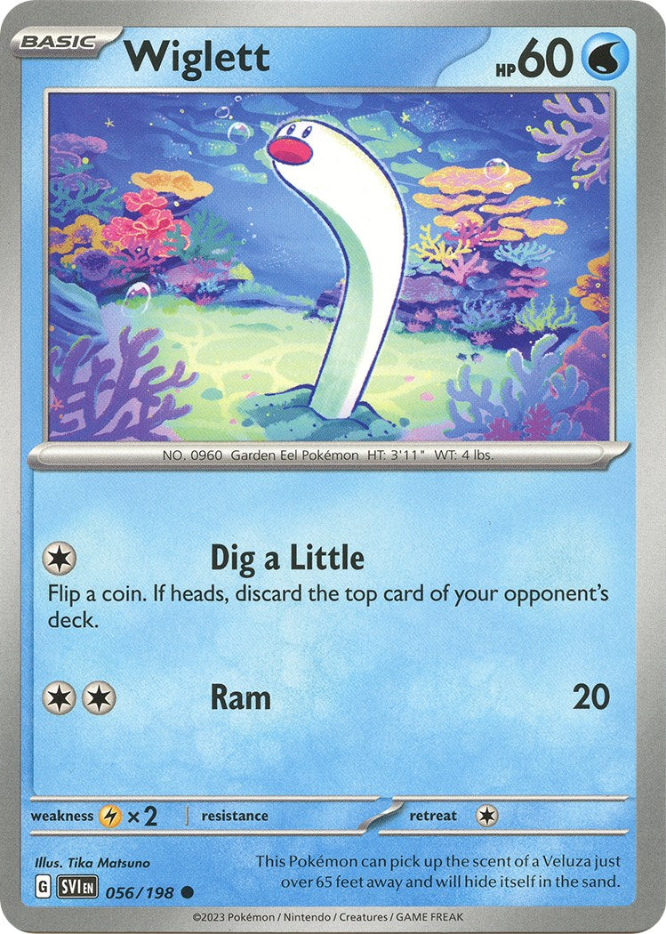 Wiglett - 056/198 [056/198] [Scarlet & Violet Base Set] Reverse Holofoil