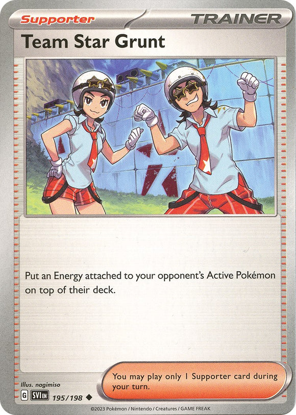 Team Star Grunt - 195/198 [195/198] [Scarlet & Violet Base Set] Reverse Holofoil