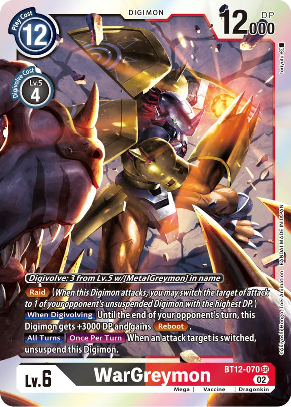 WarGreymon [BT12-070 SR] [Across Time] Foil