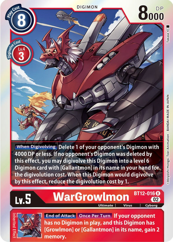 WarGrowlmon [BT12-016 R] [Across Time] Foil