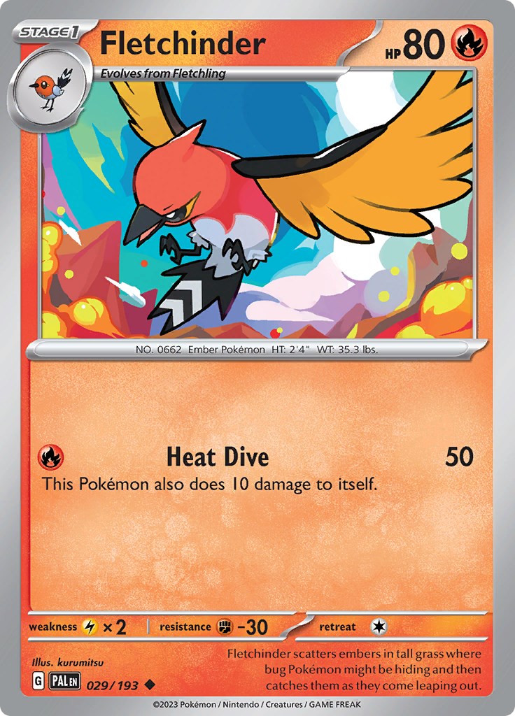 Fletchinder - 029/193 [029/193] [Paldea Evolved] Reverse Holofoil