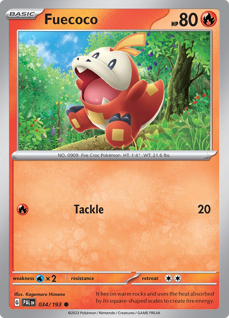Fuecoco - 034/193 [034/193] [Paldea Evolved] Reverse Holofoil