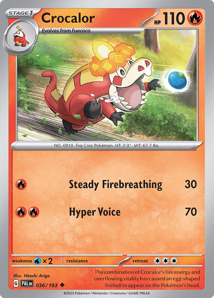 Crocalor - 036/193 [036/193] [Paldea Evolved] Reverse Holofoil