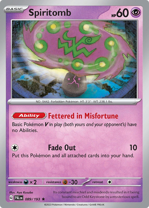 Spiritomb [089/193] [Paldea Evolved] Reverse Holofoil