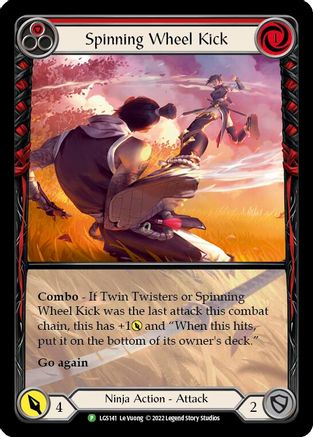 Spinning Wheel Kick (Red) - LGS141 [LGS141] (Flesh and Blood: Promo Cards) Rainbow Foil