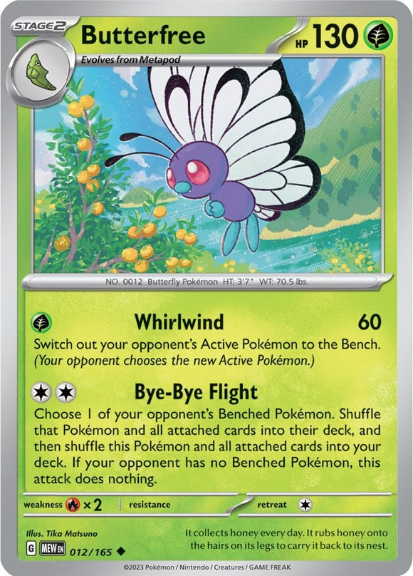Butterfree (012/165) [Scarlet & Violet:  151] Reverse Holofoil