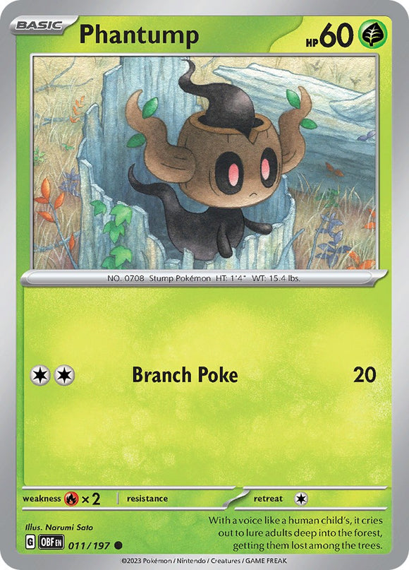 Phantump [011/197] [Obsidian Flames] Reverse Holofoil