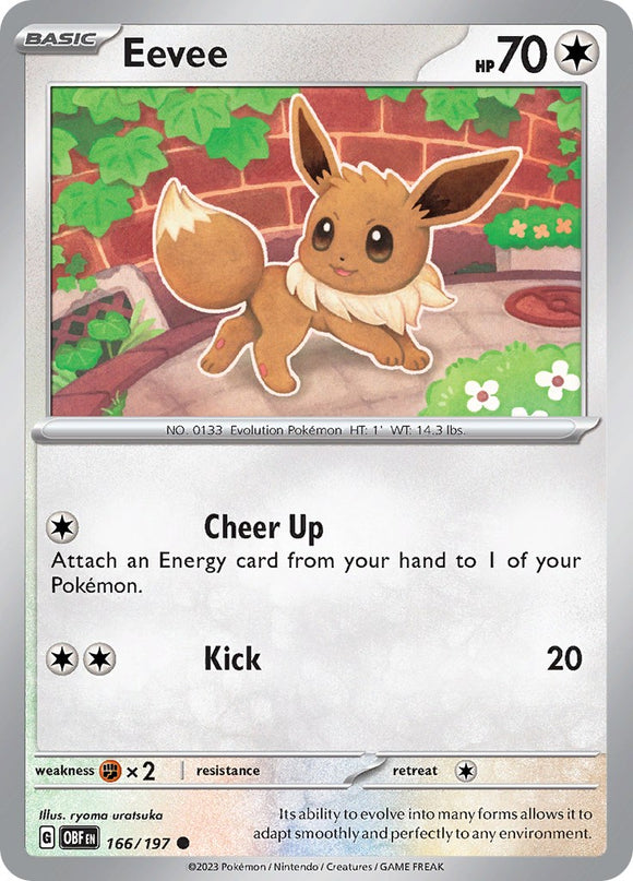 Eevee [166/197] [Obsidian Flames] Reverse Holofoil