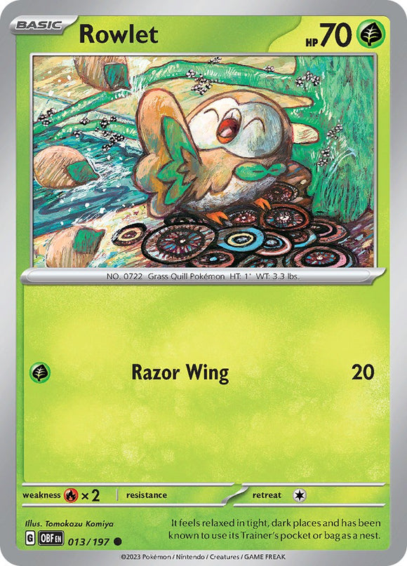 Rowlet [013/197] [Obsidian Flames] Reverse Holofoil
