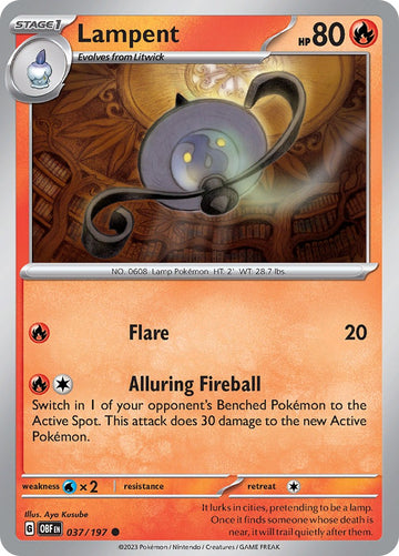 Lampent [037/197] [Obsidian Flames] Reverse Holofoil