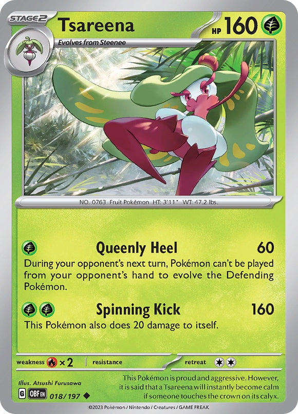 Tsareena [018/197] [Obsidian Flames] Reverse Holofoil