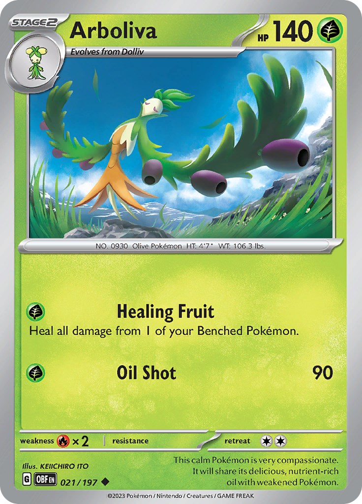 Arboliva [021/197] [Obsidian Flames] Reverse Holofoil