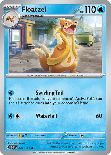 Floatzel [049/197] [Obsidian Flames] Reverse Holofoil