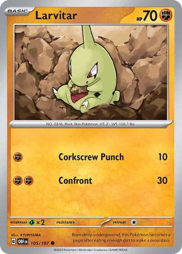 Larvitar [105/197] [Obsidian Flames] Reverse Holofoil