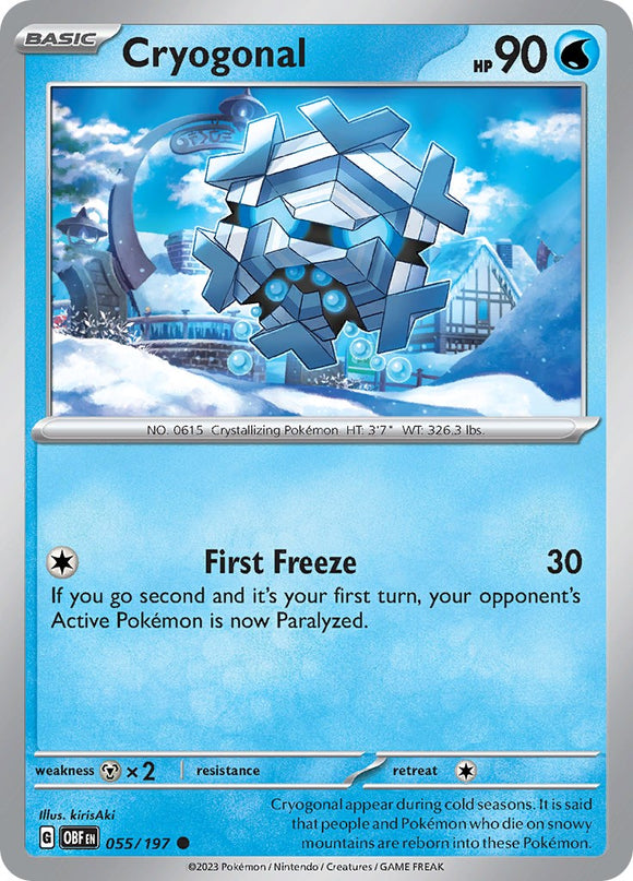 Cryogonal [055/197] [Obsidian Flames] Reverse Holofoil