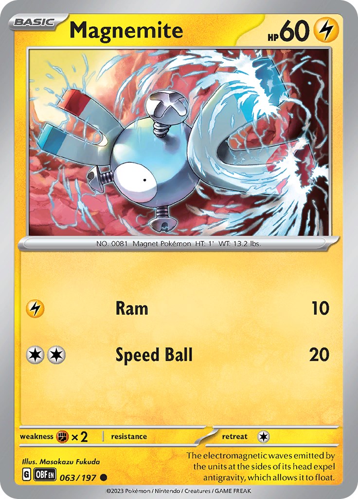 Magnemite [063/197] [Obsidian Flames] Reverse Holofoil