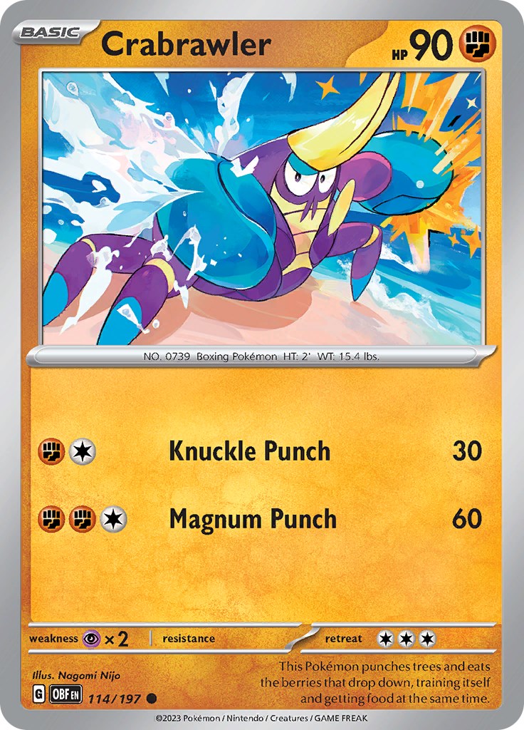 Crabrawler [114/197] [Obsidian Flames] Reverse Holofoil