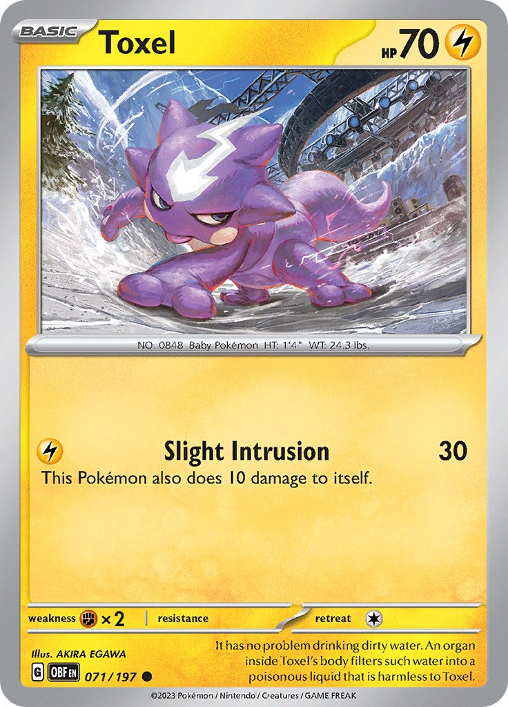 Toxel [071/197] [Obsidian Flames] Reverse Holofoil