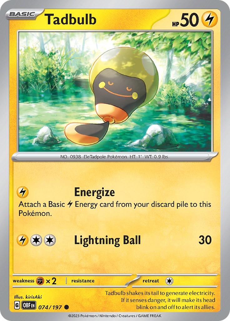 Tadbulb 074/197 [074/197] [Obsidian Flames] Reverse Holofoil