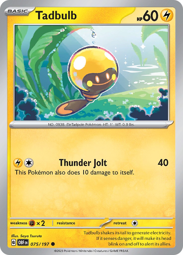 Tadbulb 075/197 [075/197] [Obsidian Flames] Reverse Holofoil