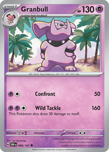 Granbull [088/197] [Obsidian Flames] Reverse Holofoil