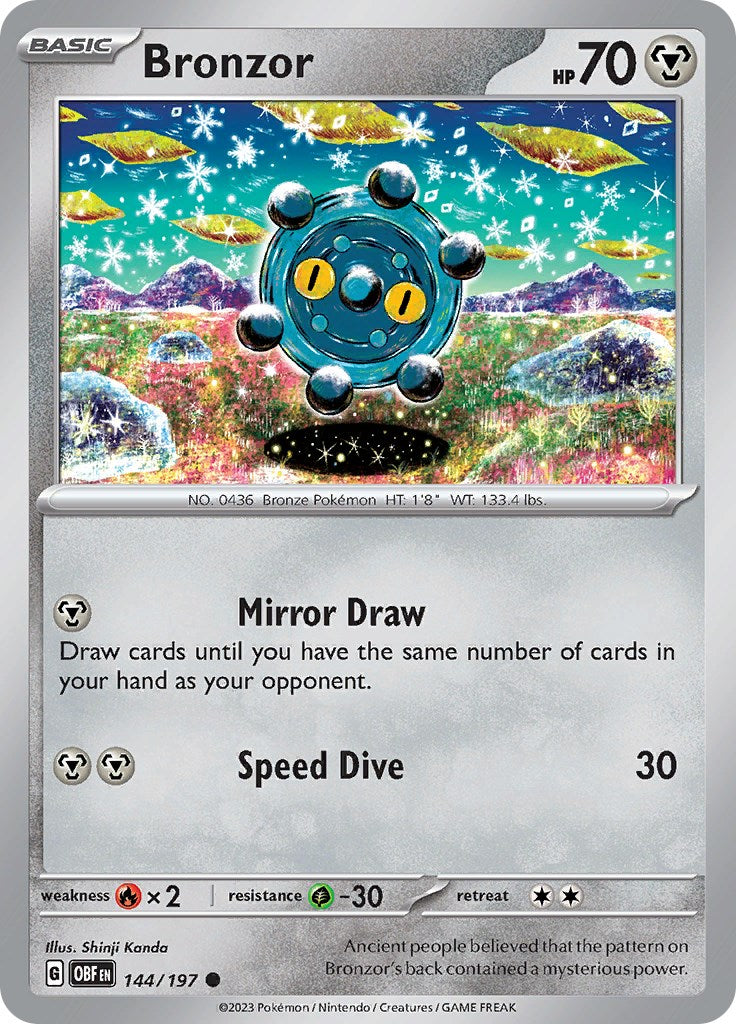 Bronzor [144/197] [Obsidian Flames] Reverse Holofoil