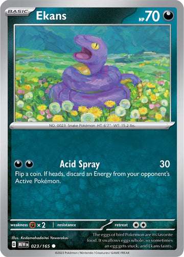 Ekans (023/165) [Scarlet & Violet:  151] Reverse Holofoil