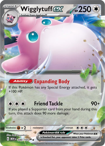 Wigglytuff ex (040/165) [Scarlet & Violet:  151] Holofoil