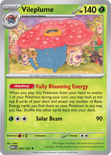 Vileplume (045/165) [Scarlet & Violet:  151] Reverse Holofoil