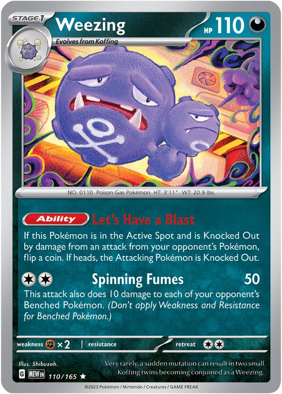 Weezing (110/165) [Scarlet & Violet:  151] Reverse Holofoil