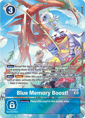 Blue Memory Boost! - P-036 (Digimon Adventure Box 2) [P-036 SR] [Digimon Promotion Cards] Foil