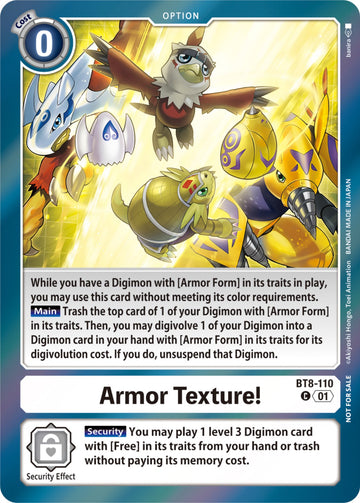 Armor Texture! (Blast Ace Double Pack Set) [BT8-110] [New Awakening] Foil