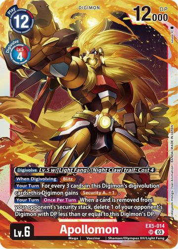 Apollomon [EX5-014] [Animal Colosseum] Foil