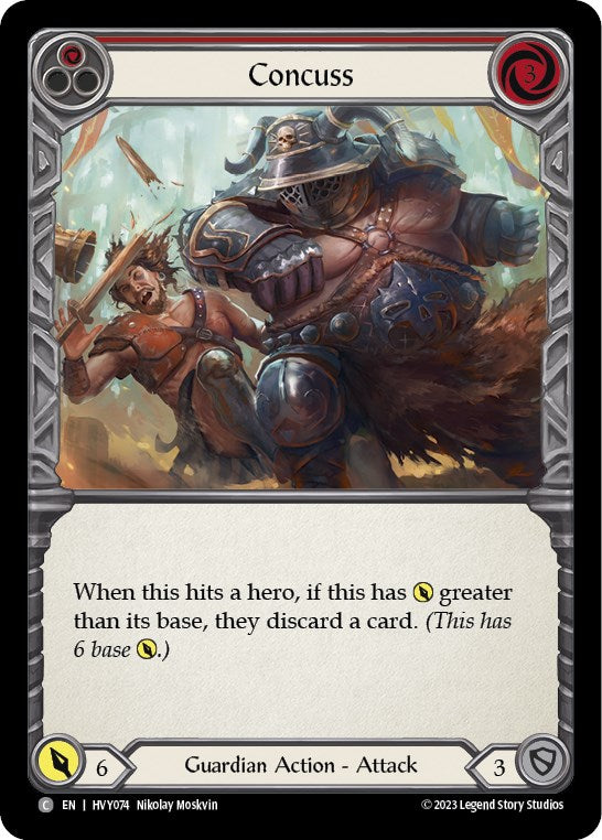 Concuss (Red) [HVY074] [Heavy Hitters] Rainbow Foil