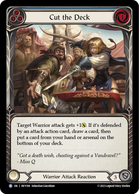 Cut the Deck (Blue) [HVY108] [Heavy Hitters] Rainbow Foil