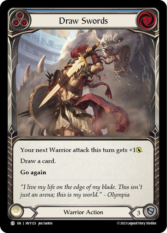 Draw Swords (Blue) [HVY123] [Heavy Hitters] Rainbow Foil