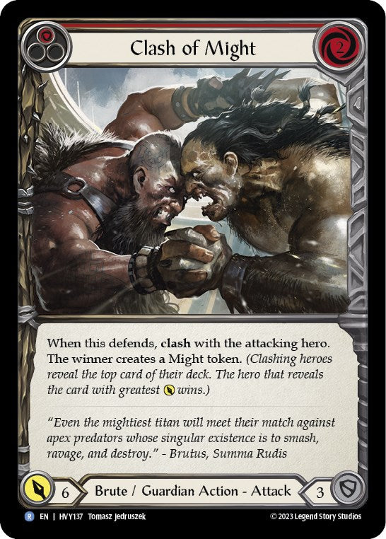 Clash of Might (Red) [HVY137] [Heavy Hitters] Rainbow Foil