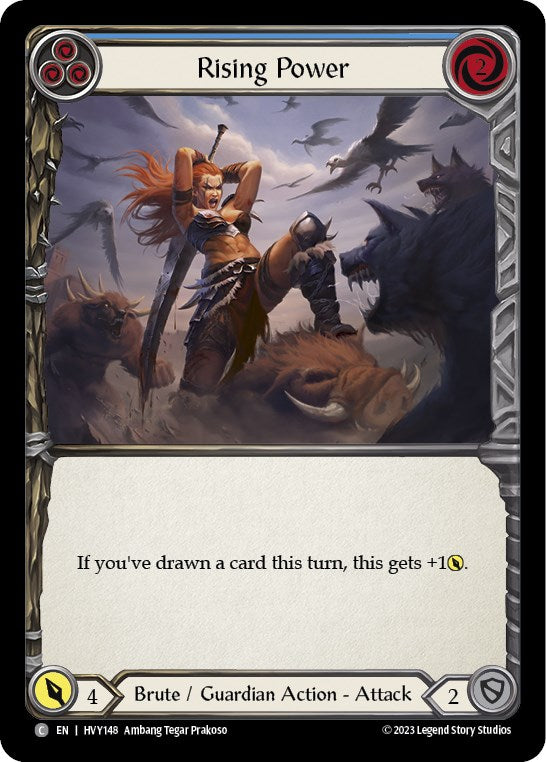Rising Power (Blue) [HVY148] [Heavy Hitters] Rainbow Foil