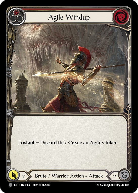 Agile Windup (Red) [HVY163] [Heavy Hitters] Rainbow Foil