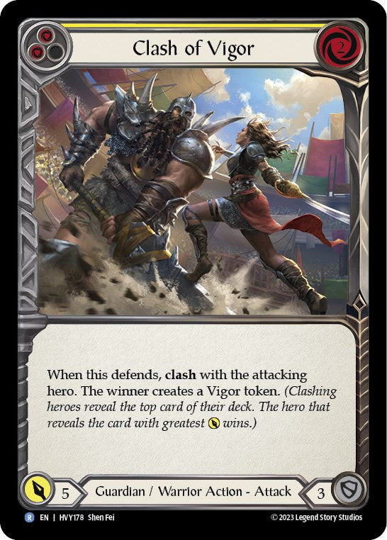 Clash of Vigor (Yellow) [HVY178] [Heavy Hitters] Rainbow Foil