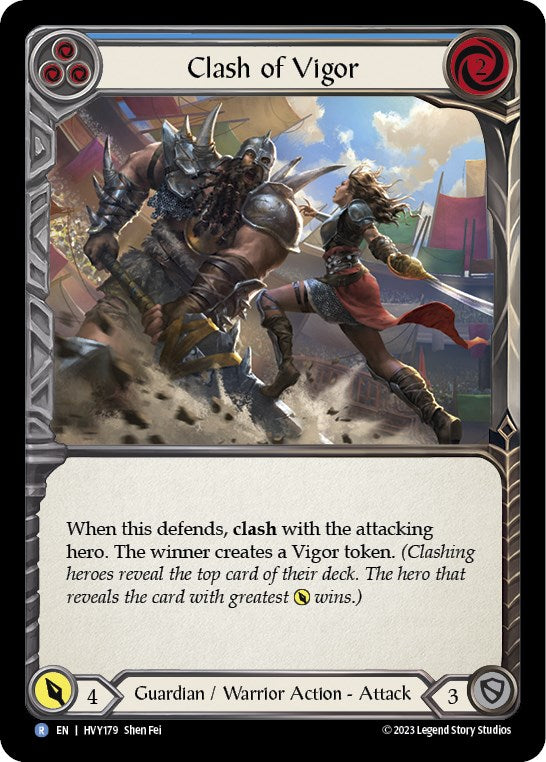 Clash of Vigor (Blue) [HVY179] [Heavy Hitters] Rainbow Foil