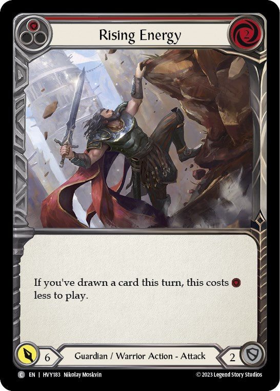 Rising Energy (Red) [HVY183] [Heavy Hitters] Rainbow Foil