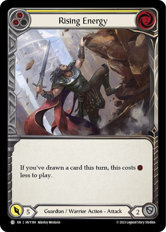 Rising Energy (Yellow) [HVY184] [Heavy Hitters] Rainbow Foil