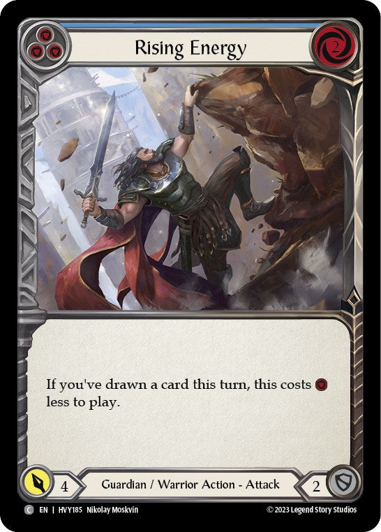 Rising Energy (Blue) [HVY185] [Heavy Hitters] Rainbow Foil