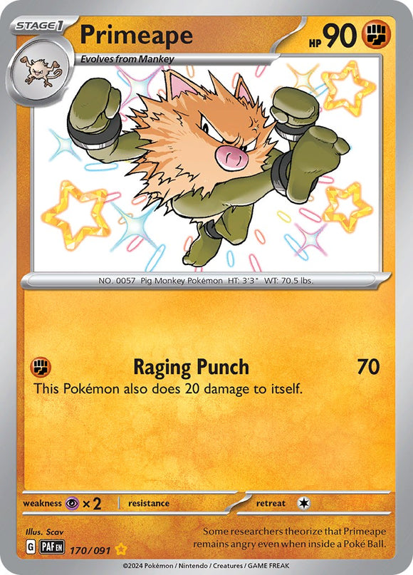 Primeape [170/091] - (Paldean Fates) Holofoil