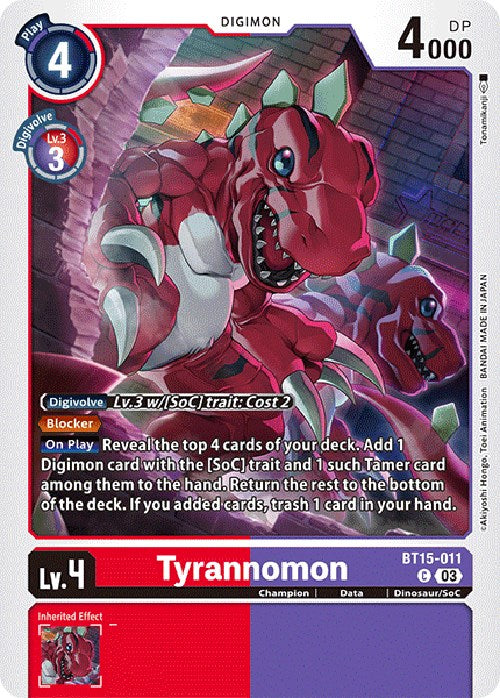 Tyrannomon [BT15-011] [Exceed Apocalypse] Normal