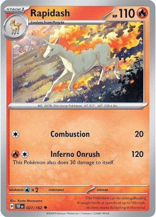 Rapidash [027/162] - (Temporal Forces) Reverse Holofoil