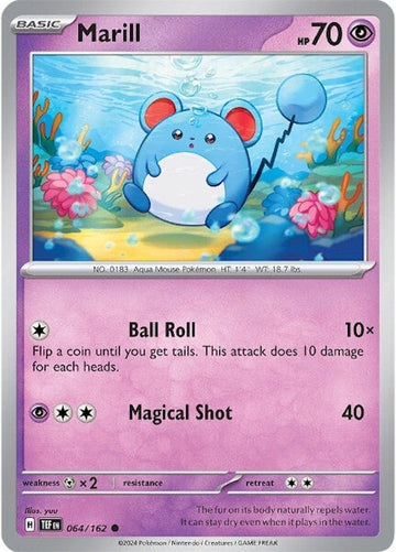 Marill [064/162] - (Temporal Forces) Reverse Holofoil