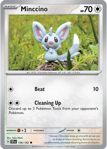 Minccino [136/162] - (Temporal Forces) Reverse Holofoil